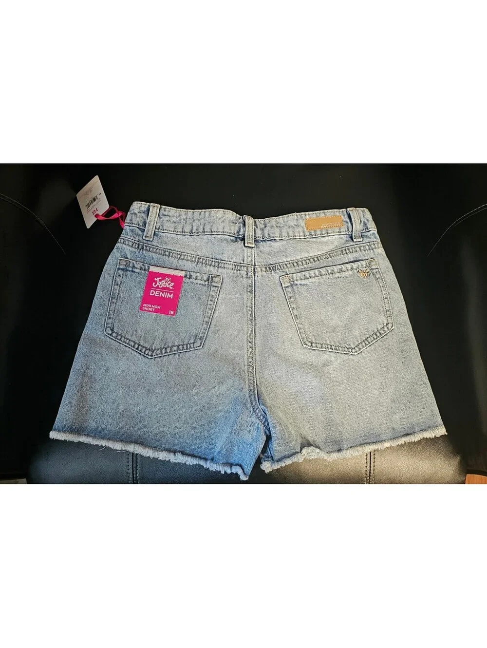 Girls justice size 18 jean shorts new mini mom short
